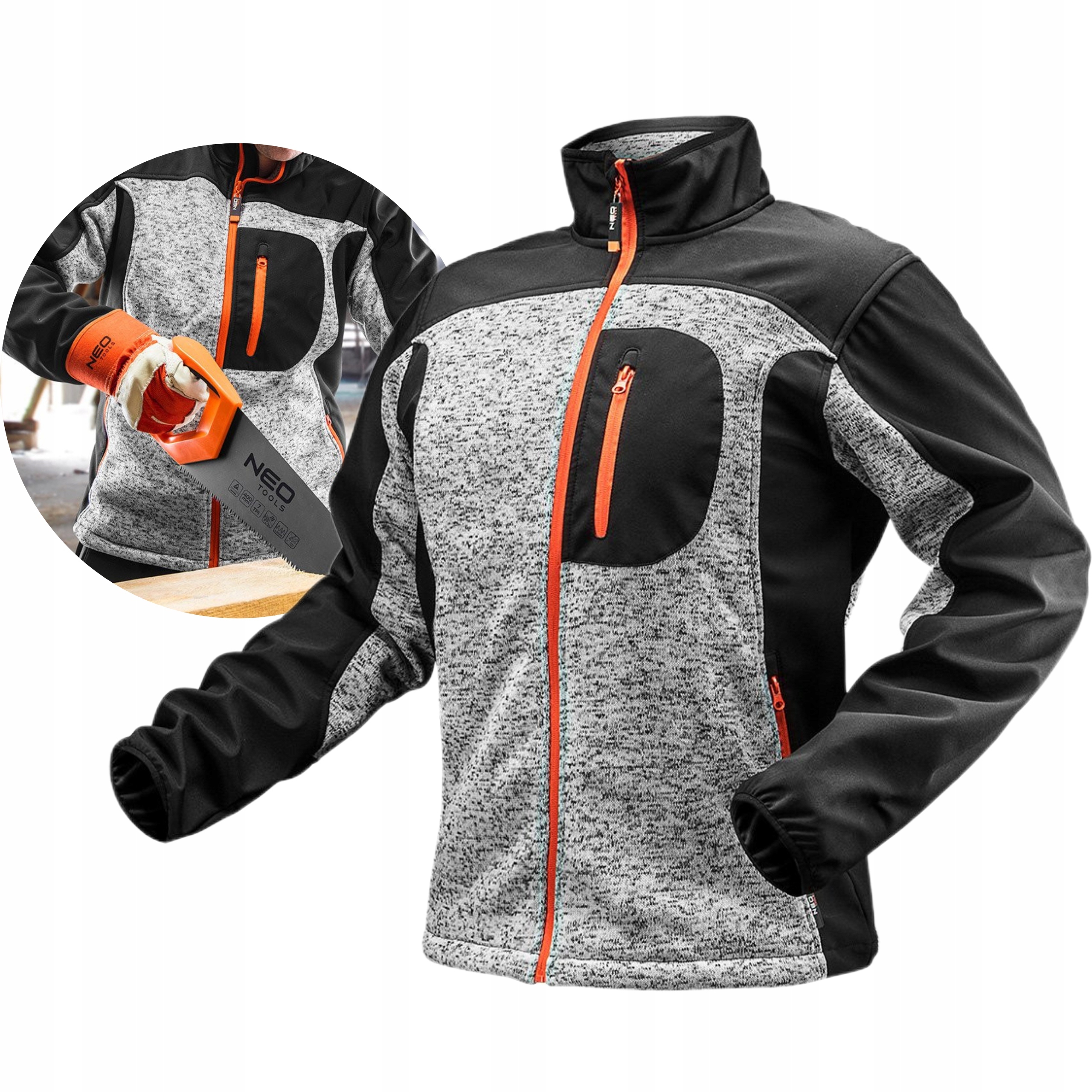 NEO BLUZA ROBOCZA DZIANA WZMACNIANA TKANINĄ SOFTSHELL POLAR 81-555 L/52
