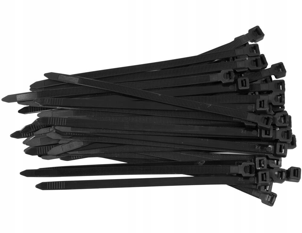 YATO OPASKI KABLOWE PLASTIKOWE TRYTYTKI 200 X 7,6 MM 50 SZT CZARNE YT-70650