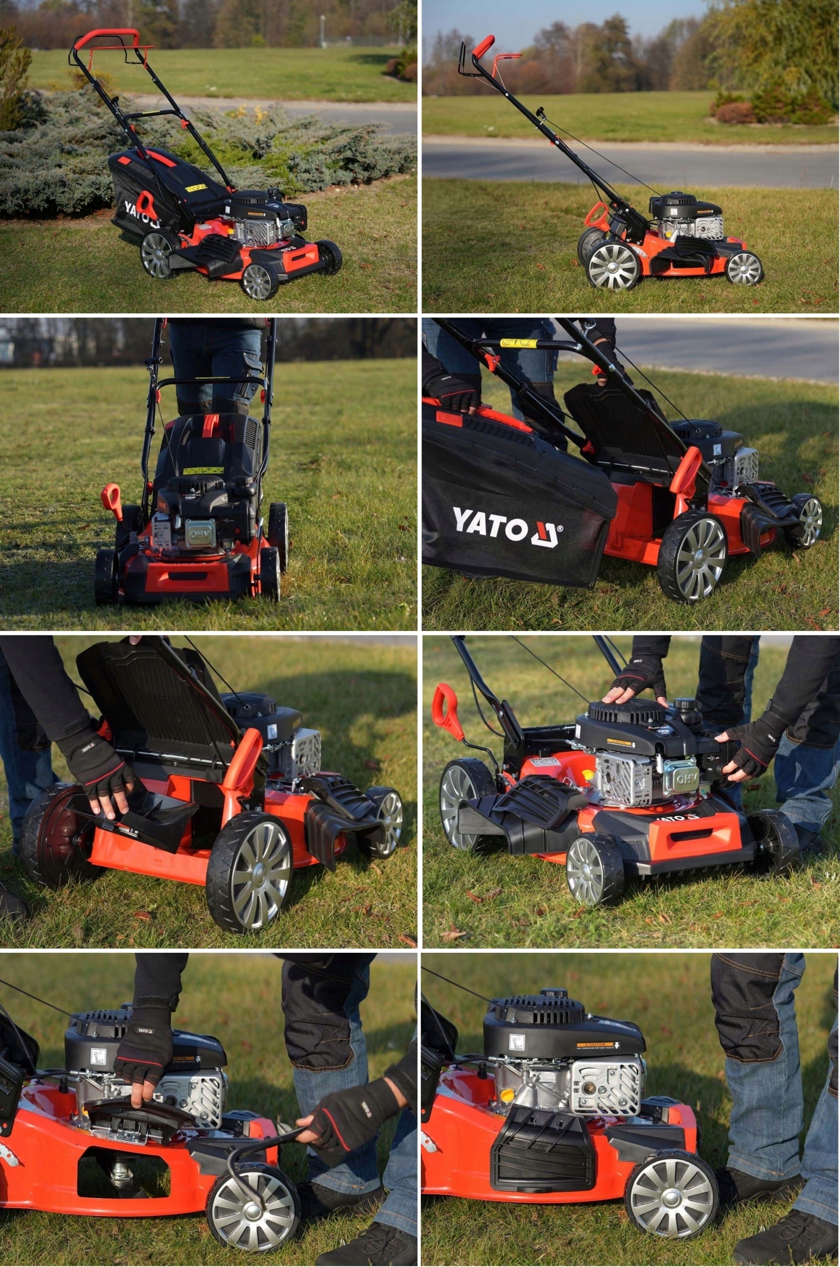 YATO KOSIARKA SPALINOWA 46cm Z NAPĘDEM 139cm3 KOSZ 62L REGULACJA YT-85525
