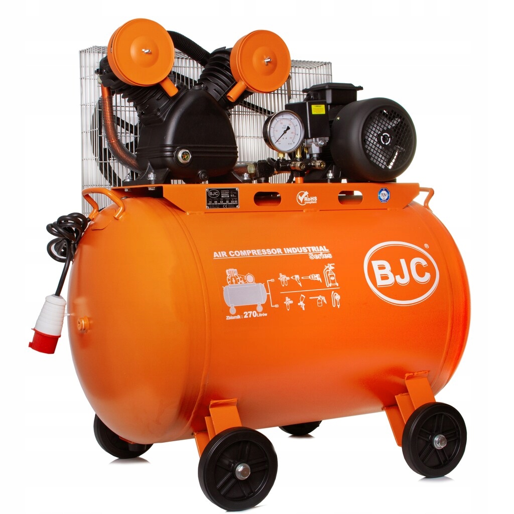 BJC KOMPRESOR OLEJOWY SPRĘŻARKA 270L V2090 8 BAR 600 L/MIN B88033