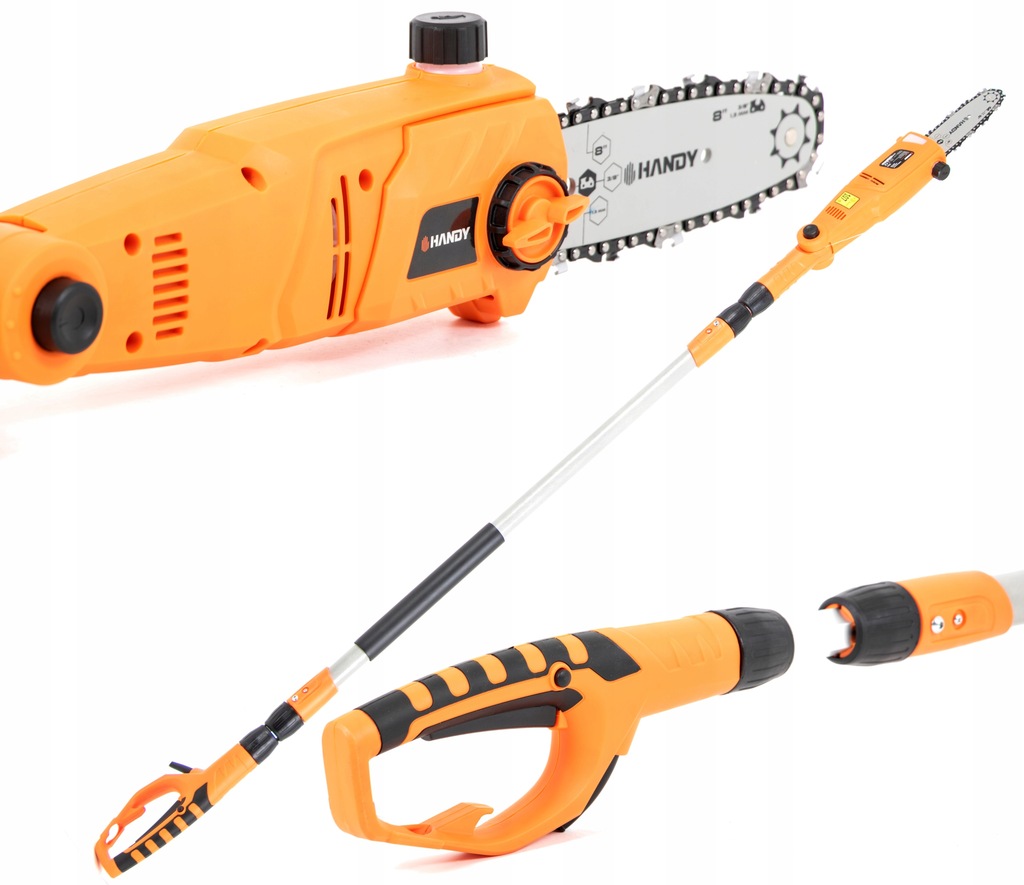 PIŁA ŁAŃCUCHOWA OKRZESYWARKA GAŁĘZI PILARKA TELESKOPOWA NA WYSIĘGNIKU 750W