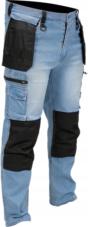 YATO SPODNIE ROBOCZE OCHRONNE MONTERSKIE JEANS XXL