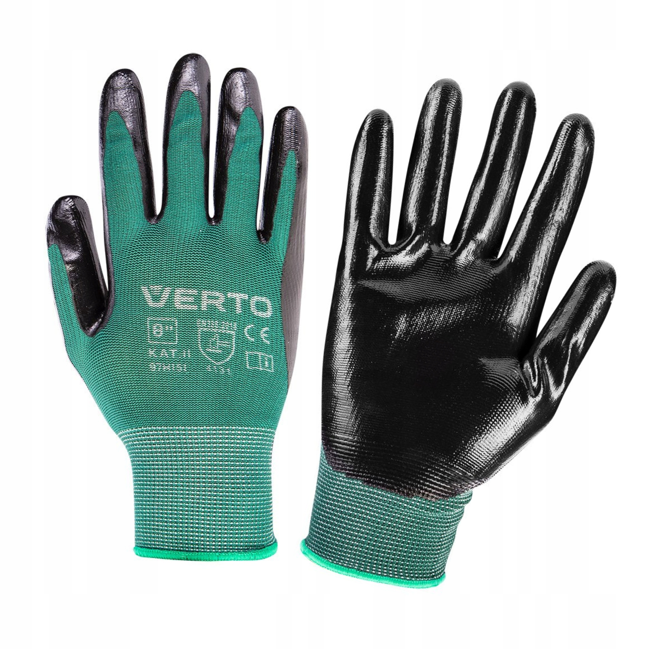 VERTO RĘKAWICE OGRODOWE POKRYTE NITRYLEM ROZ 9"