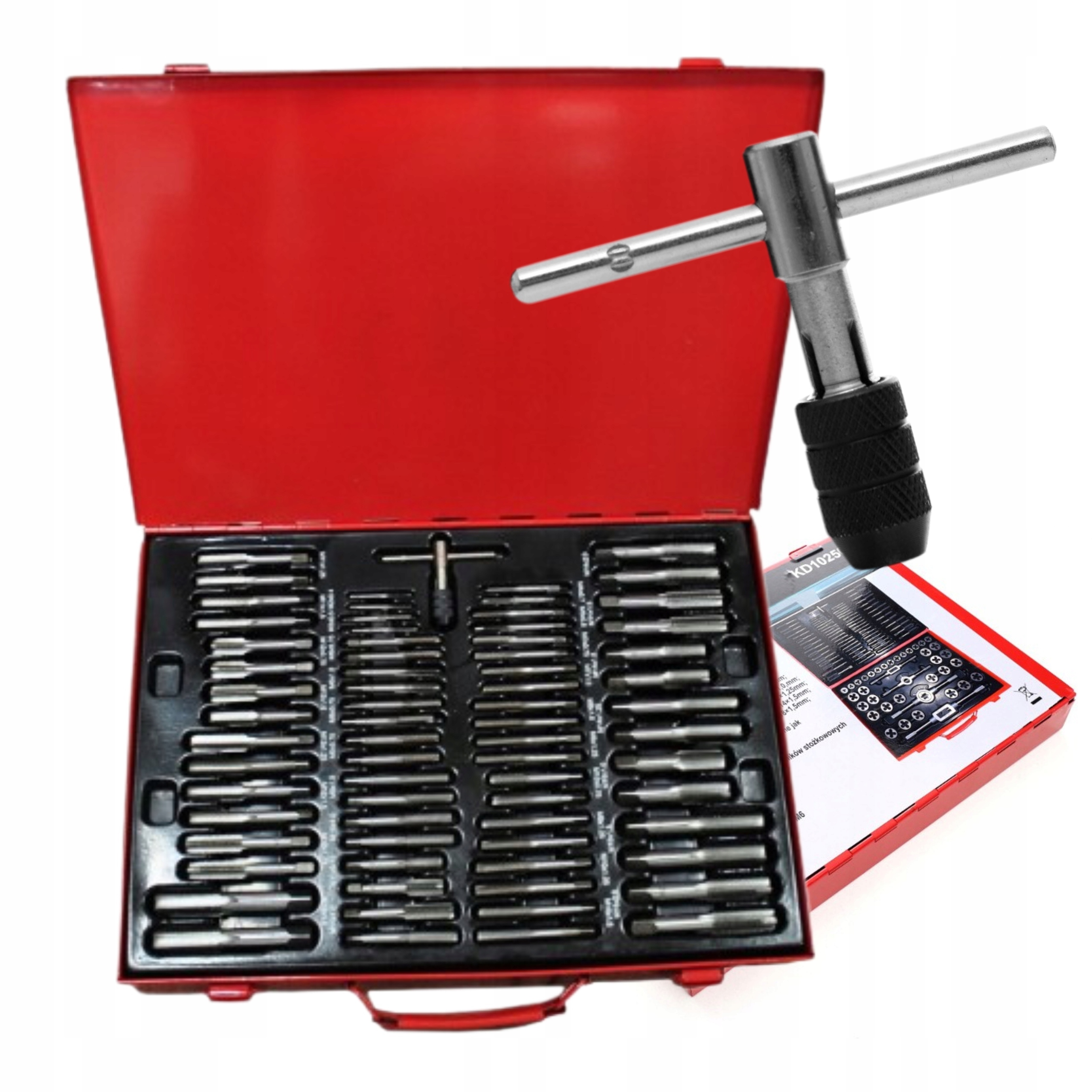 ZESTAW GWINTOWNIKI I NARZYNKI 110 ELEMENTÓW WALIZKA KALIBROWNIKI KD10250