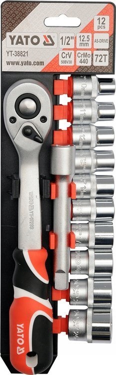YT-38821 YATO KOMPLET NASADEK Z AKCESORIAMI 1/2''