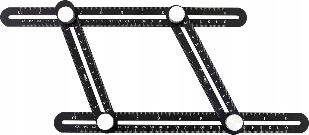NEO UNIWERSALNY KĄTOWNIK TEMPLATER REGULOWANY MIARKA KĄTOMIERZ 25CM 72-350