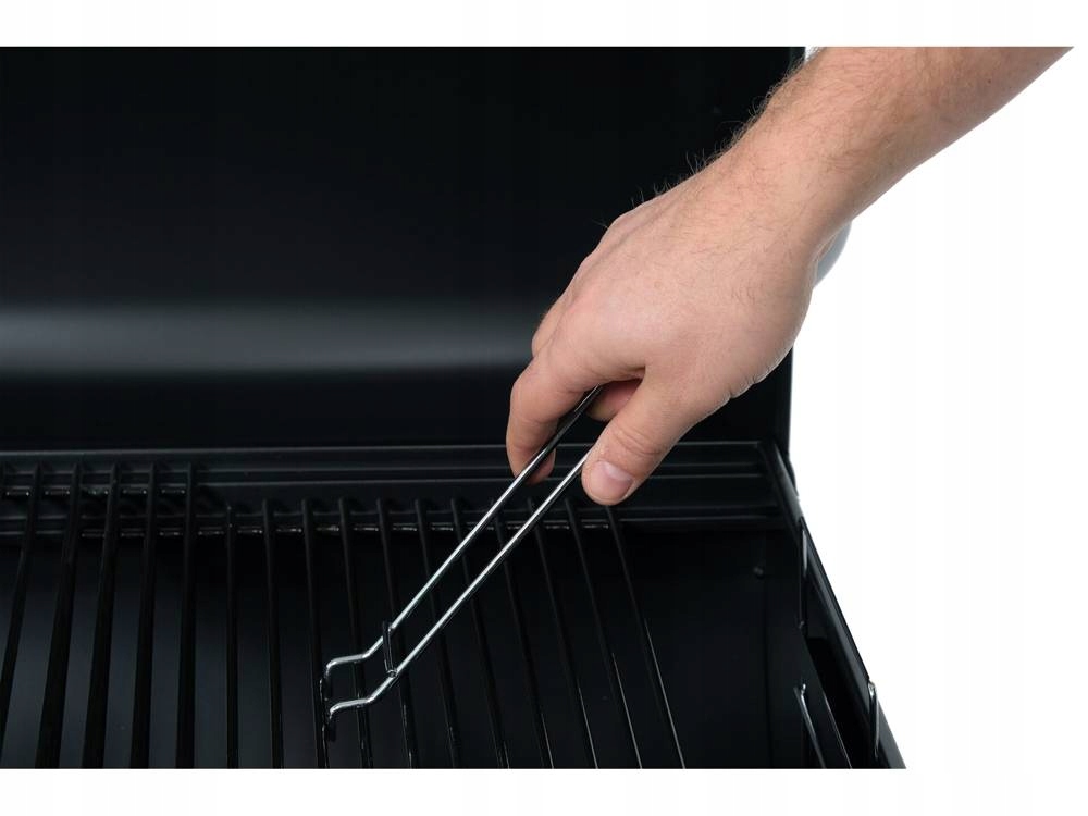 GRILL WĘGLOWY OGRODOWY Z POKRYWĄ RUSZT WĘGLOWY 47x34CM 2 PÓŁKI NA KÓŁKACH