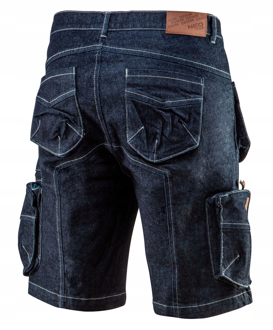 NEO KRÓTKIE SPODENKI ROBOCZE JEANS BAWEŁNIANE DENIM R. XXL/56 81-279-XXL
