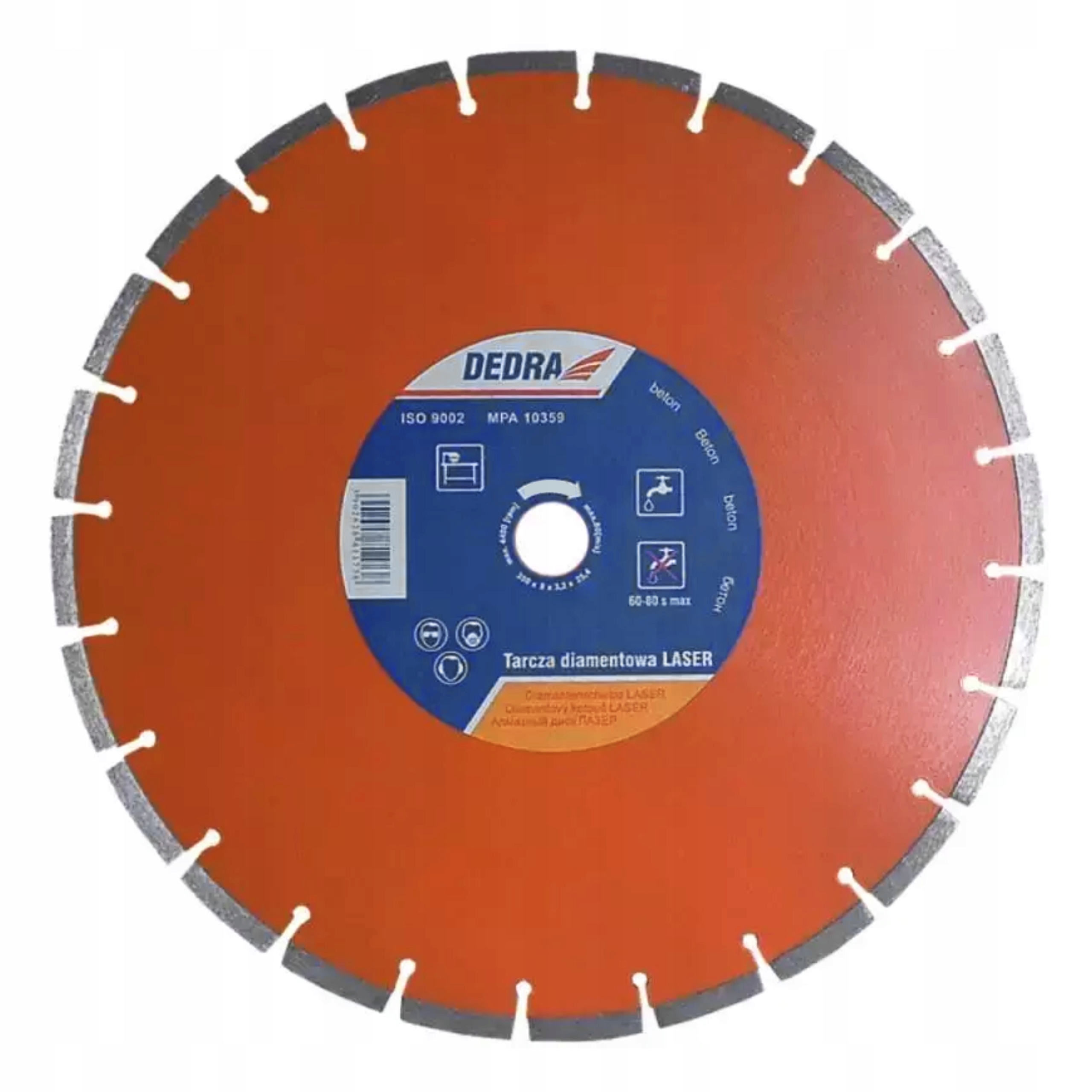 DEDRA TARCZA DIAMENT LASER DO ZBROJONY BETON KAMIEŃ 350x25,4MM DEDRA H1173