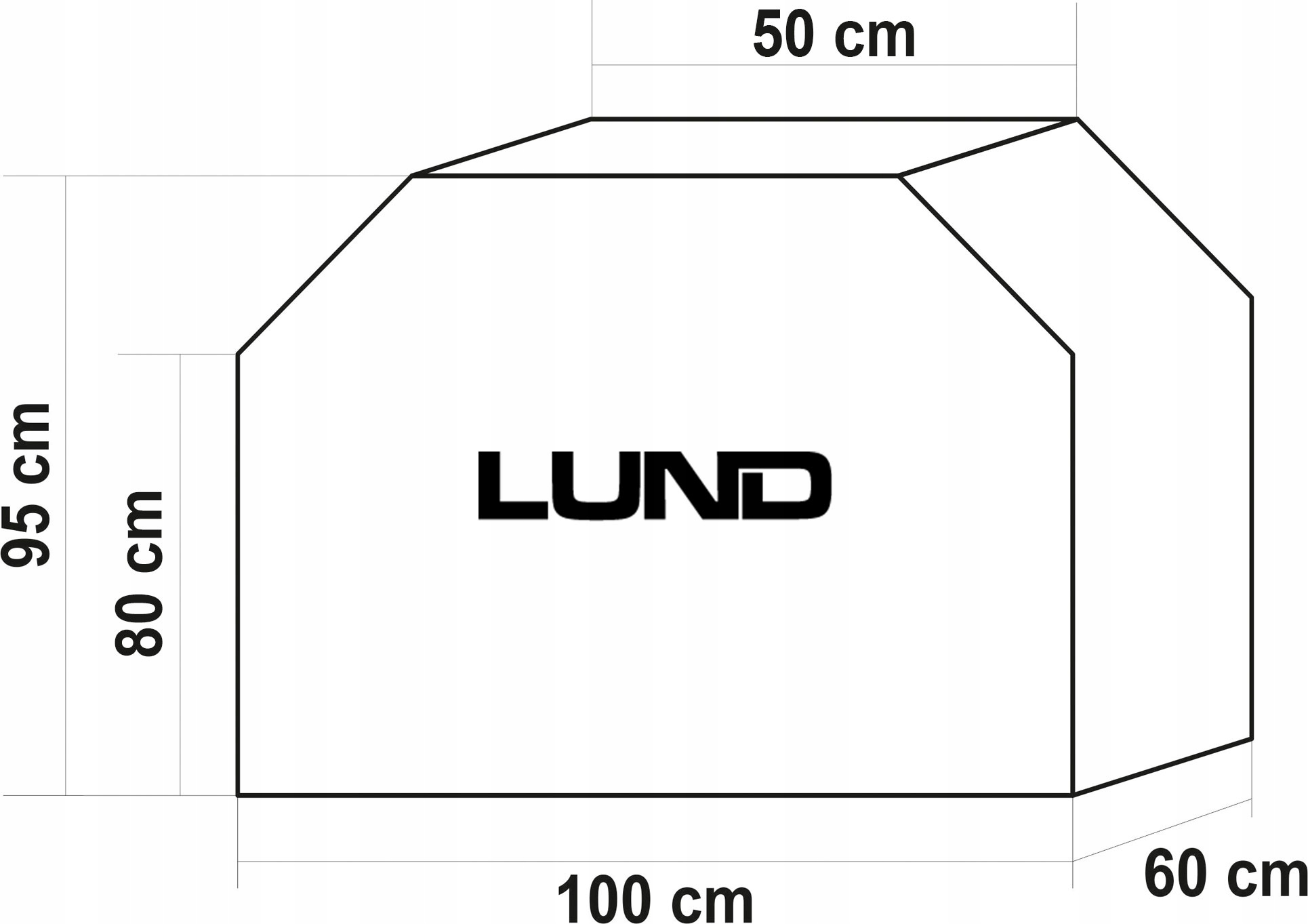 LUND POKROWIEC NA GRILLA WODOODPORNY OXFORD TRAPEZ 100 X 60 X 95 CM 99760