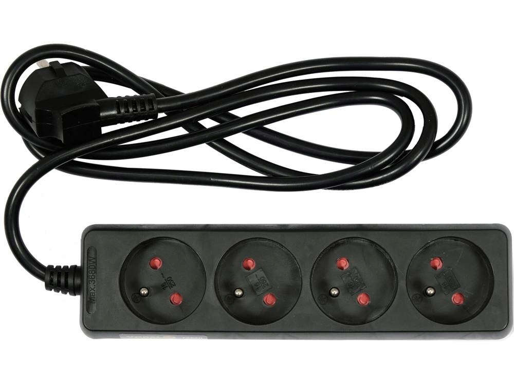 PRZEDŁUŻACZ 4 GNIAZDA Z UZIEMIENIEM, 1,5M VOREL