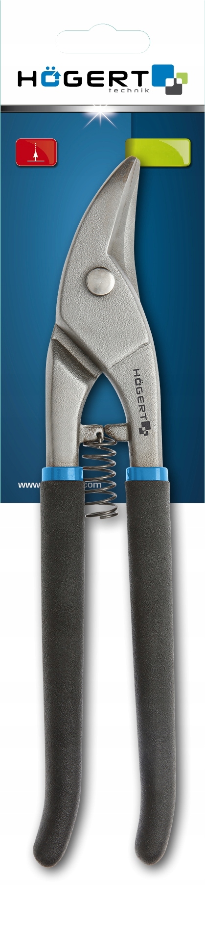 HOGERT NOŻYCE DO CIĘCIA BLACHY METALU RĘCZNE LEWE 250MM 1,0MM HT3B507