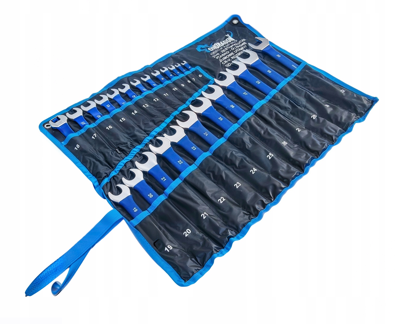 KLUCZE PŁASKO OCZKOWE 6-32mm 25el KLUCZE PŁASKIE GUMOWA RĘKOJEŚĆ OD9061