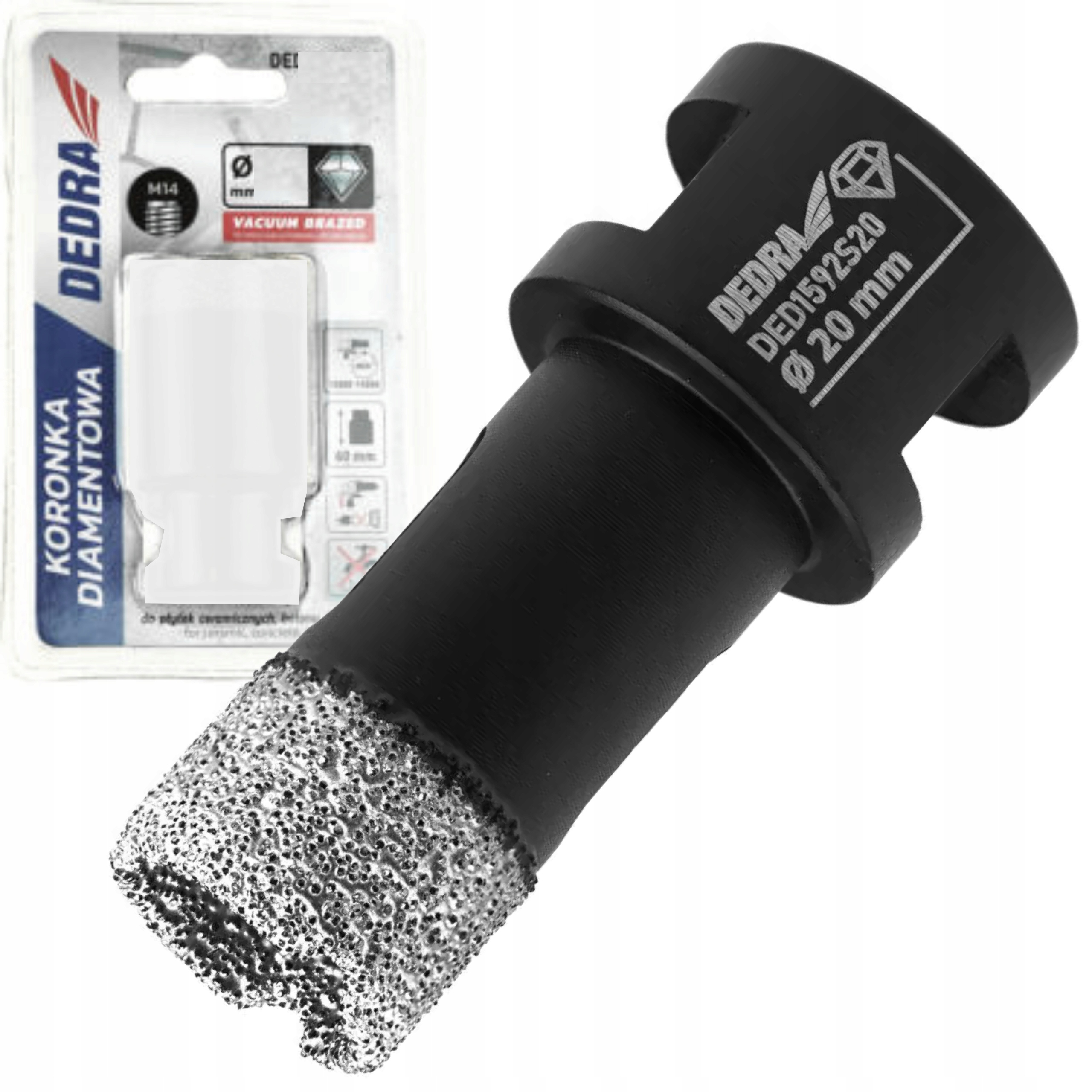 DEDRA OTWORNICA KORONKA DIAMENTOWA VACUUM BRAZED (VB) M14 20MM DED1592S20