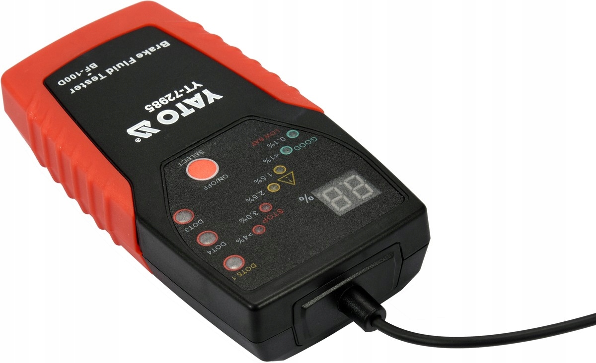 YATO MIERNIK TESTER PŁYNU HAMULCOWEGO WYŚWIETLACZ LCD Z SONDĄ YT-72985