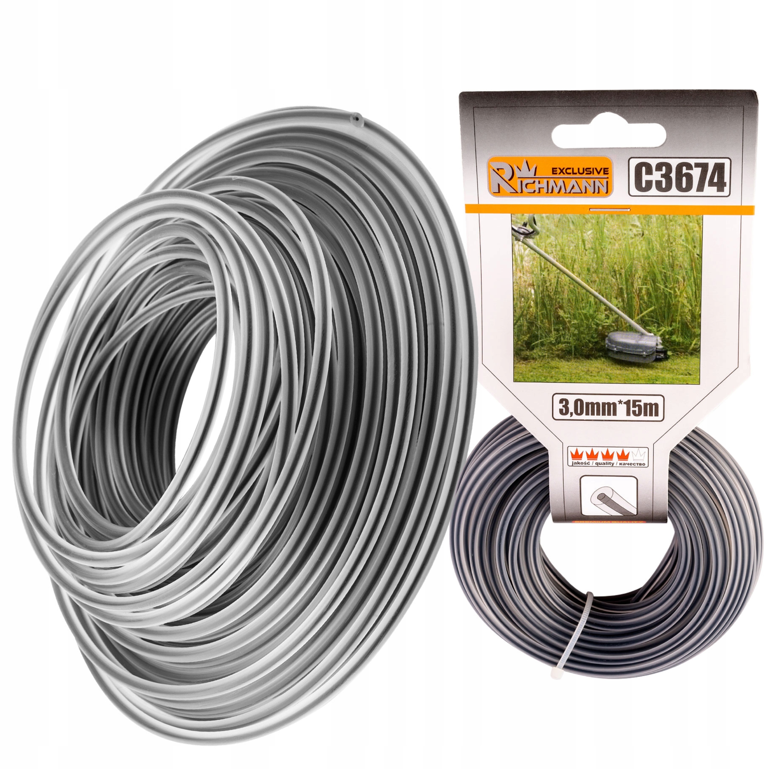 ŻYŁKA DO KOSY 2 SKŁADNIKI 15M C3674 3,0MM RICHMANN