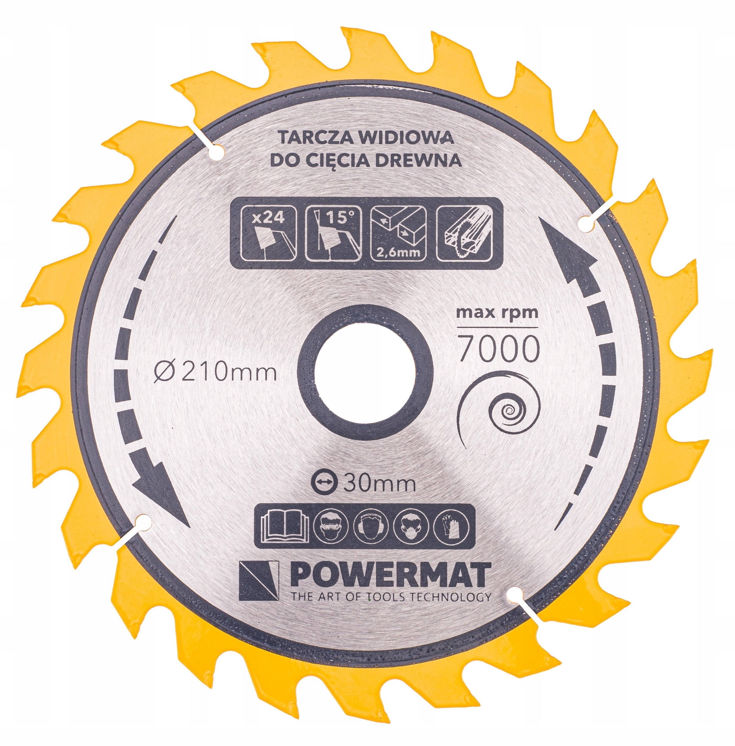 TARCZA WIDIOWA DO DREWNA PIŁY PIŁA 210 X 30 MM 24Z
