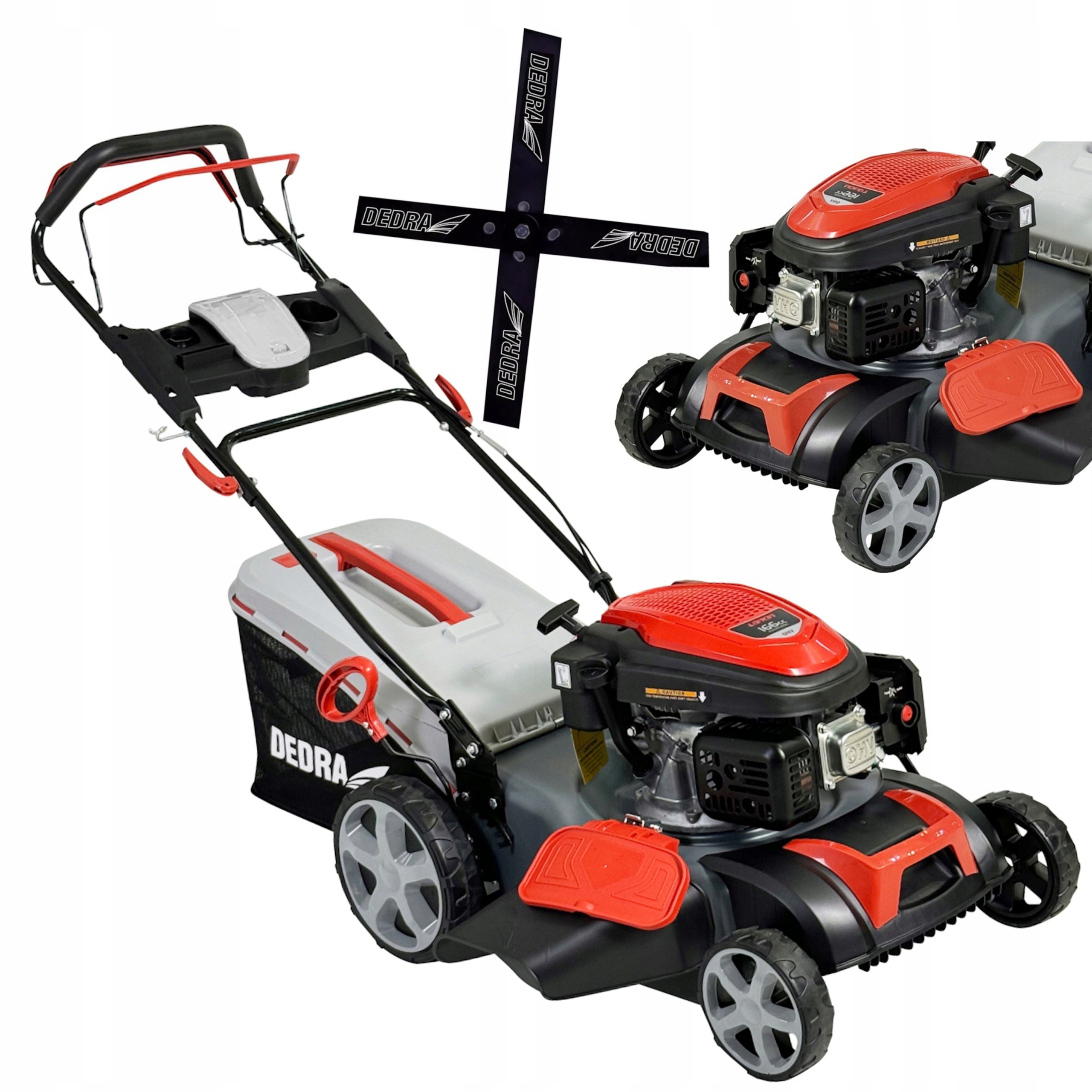 DEDRA KOSIARKA SPALINOWA 46CM NAPĘD LONCIN 166 CM3 2.9KW MIELENIE KOSZ 60L
