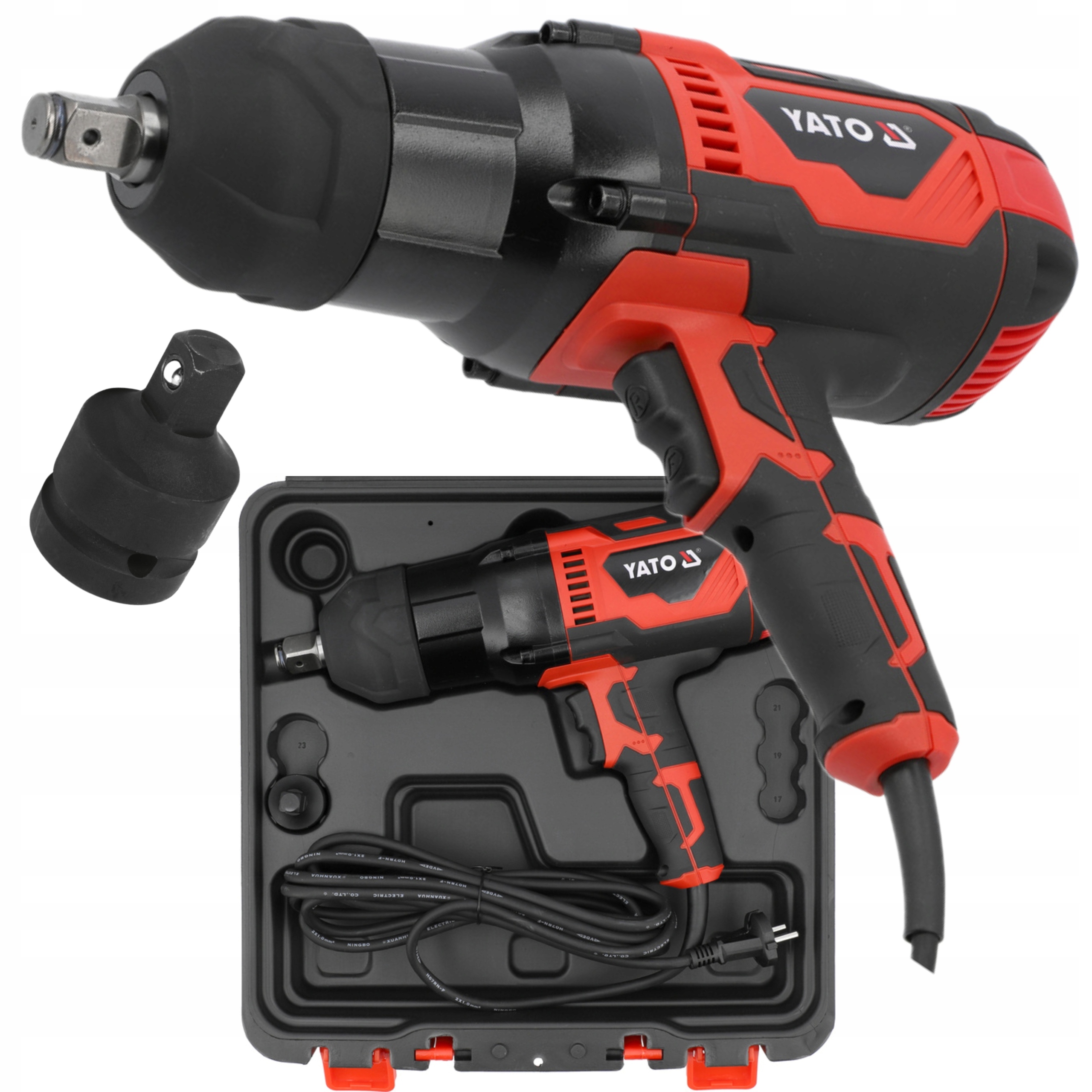 YATO ELEKTRYCZNY KLUCZ UDAROWY 3/4" 1200W/2000NM + ADAPTER WALIZKA YT-82025