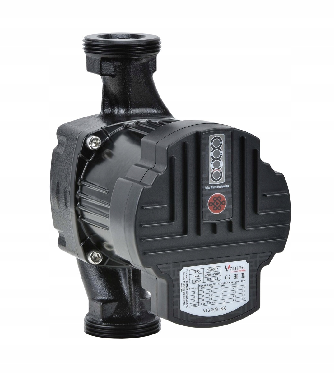 POMPA OBIEGOWA DO CO CWU VTS 25/6-130C PWM VANTEC POMPA ZE ŚRUBUNKAMI WĄSKA