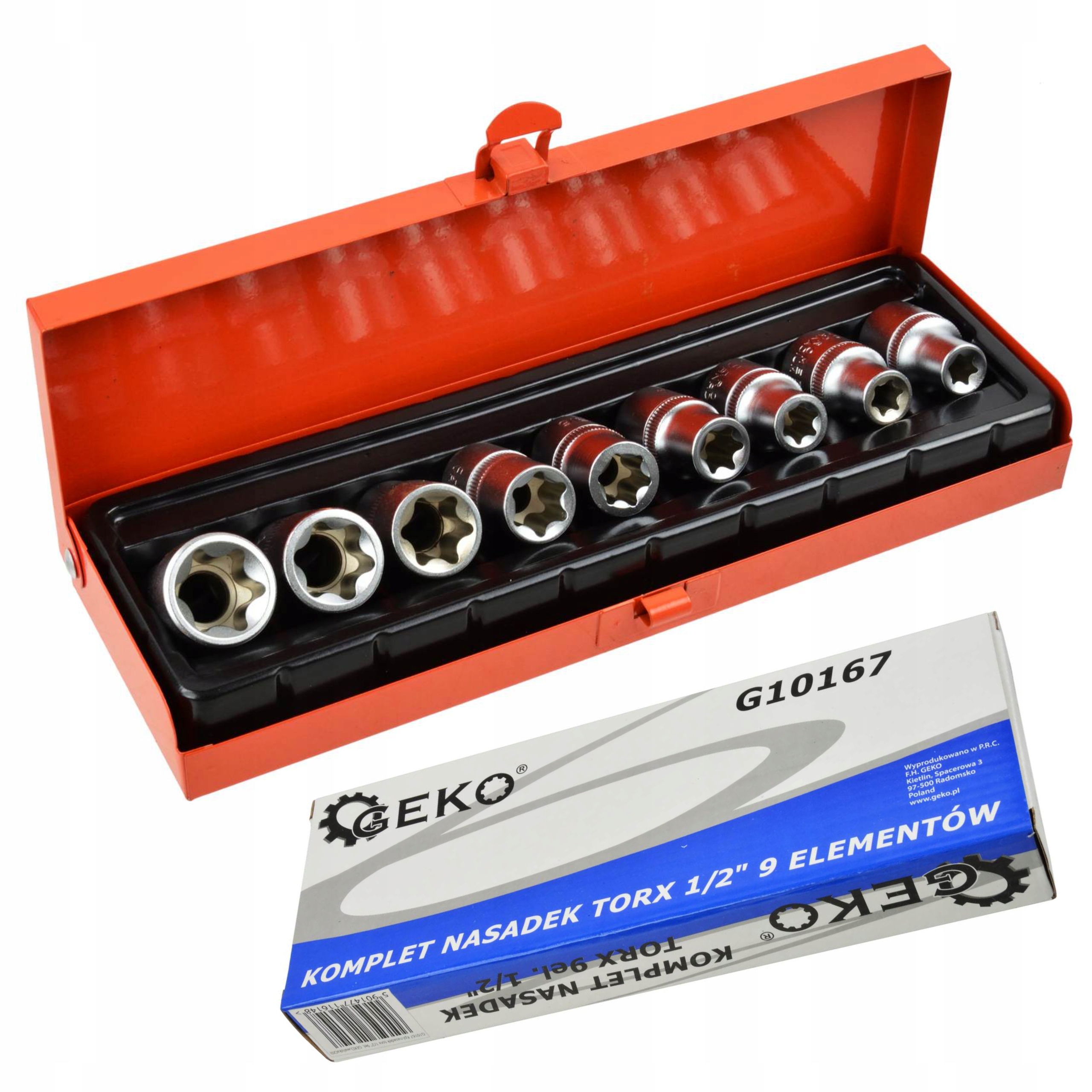 NASADKI KLUCZE TORX E ZESTAW E10-24 1/2 9EL.