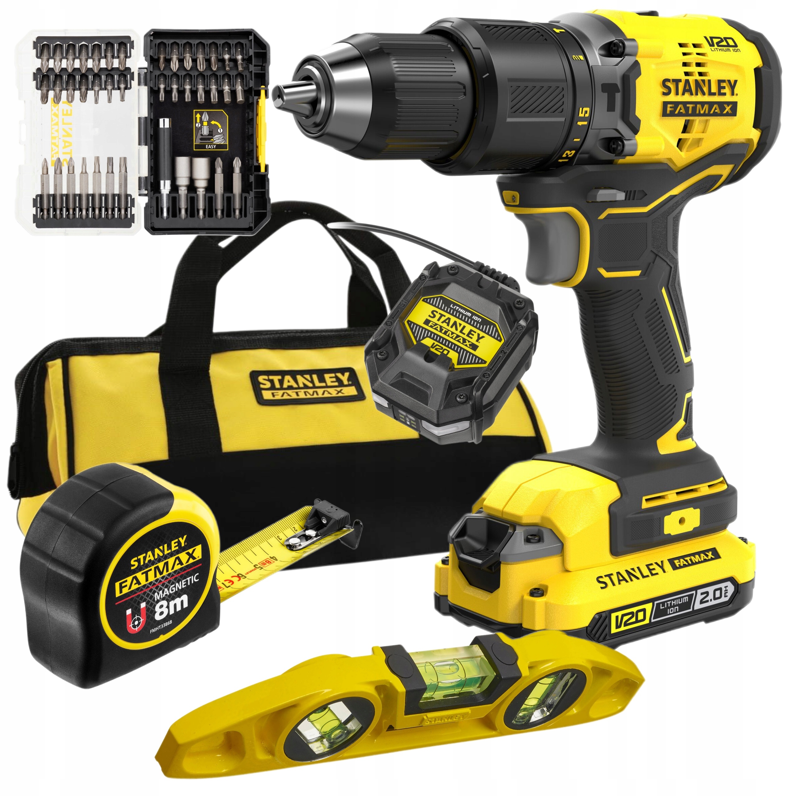 STANLEY ZESTAW WIERTARKO-WKRĘTARKA UDAROWA +2Ah BITY 40EL TORBA SFMCK101D1S