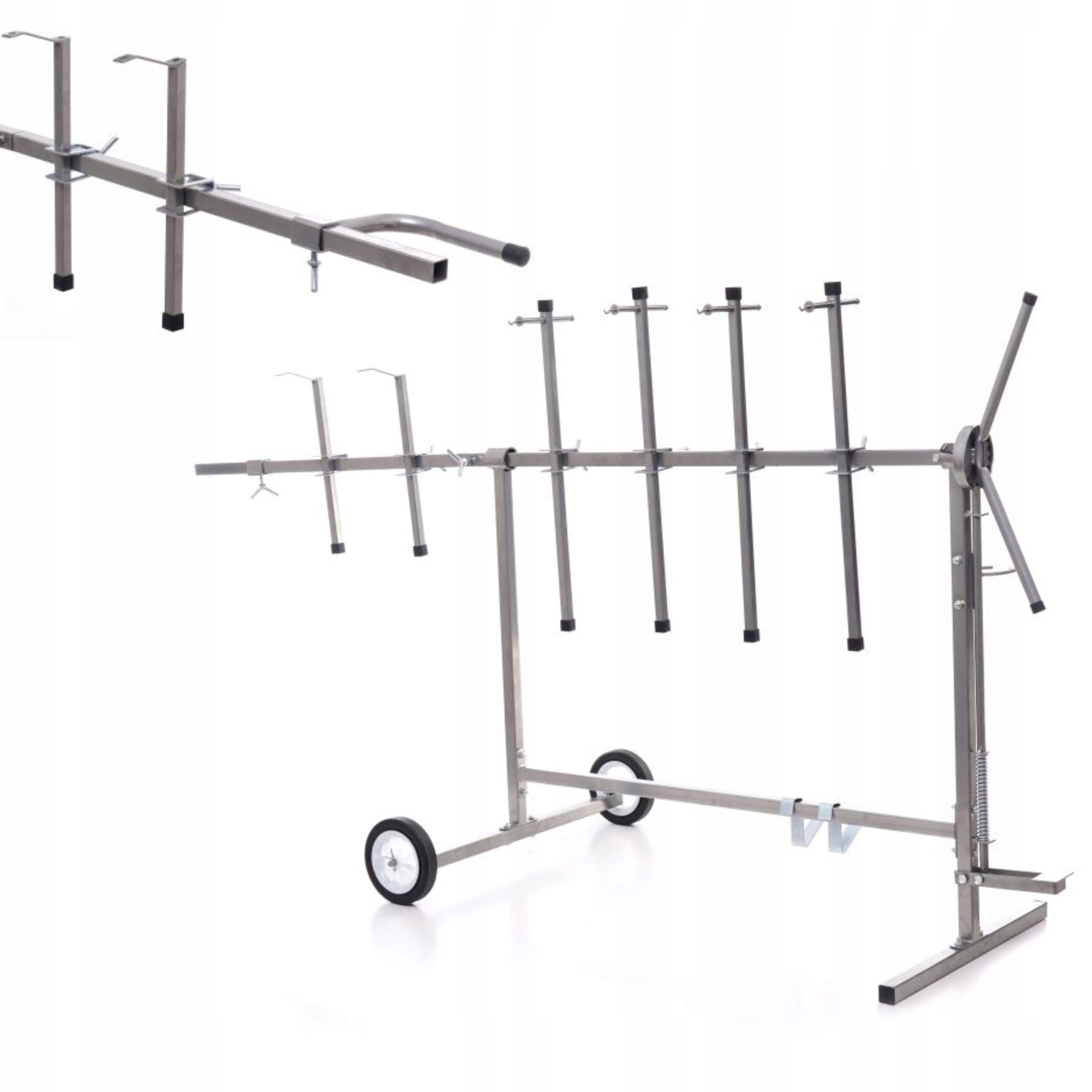 STOJAK LAKIERNICZY MALARSKI OBROTOWY KOŁA 6x RAMIONA DO MALOWANIA KAROSERII