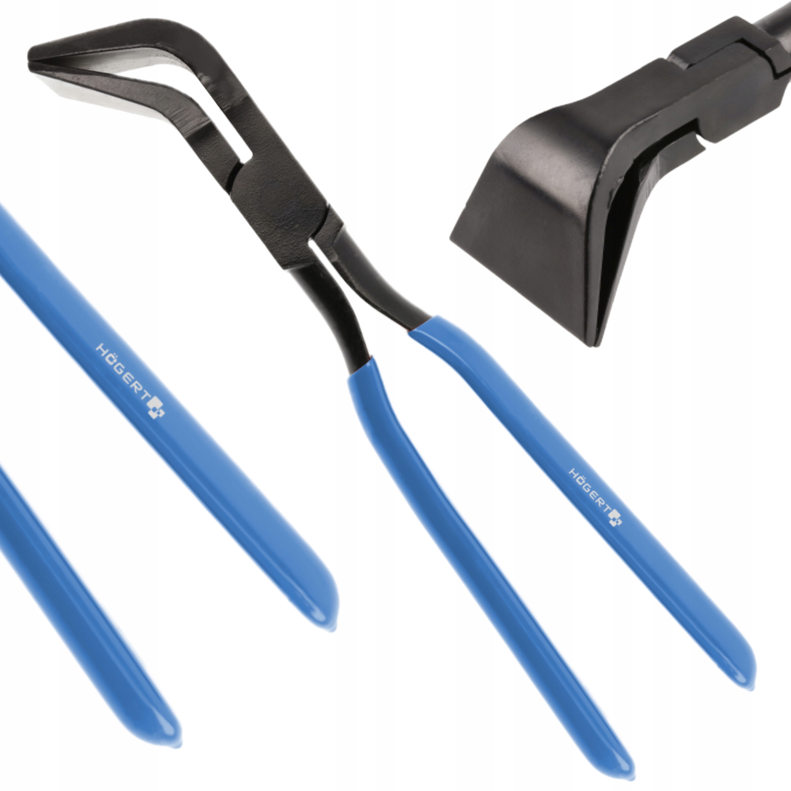 HOEGERT ZESTAW 3SZTUK DEKARSKIE SZCZYPCE KLESZCZE CĘGI 273MM PROSTE ODGIĘTE
