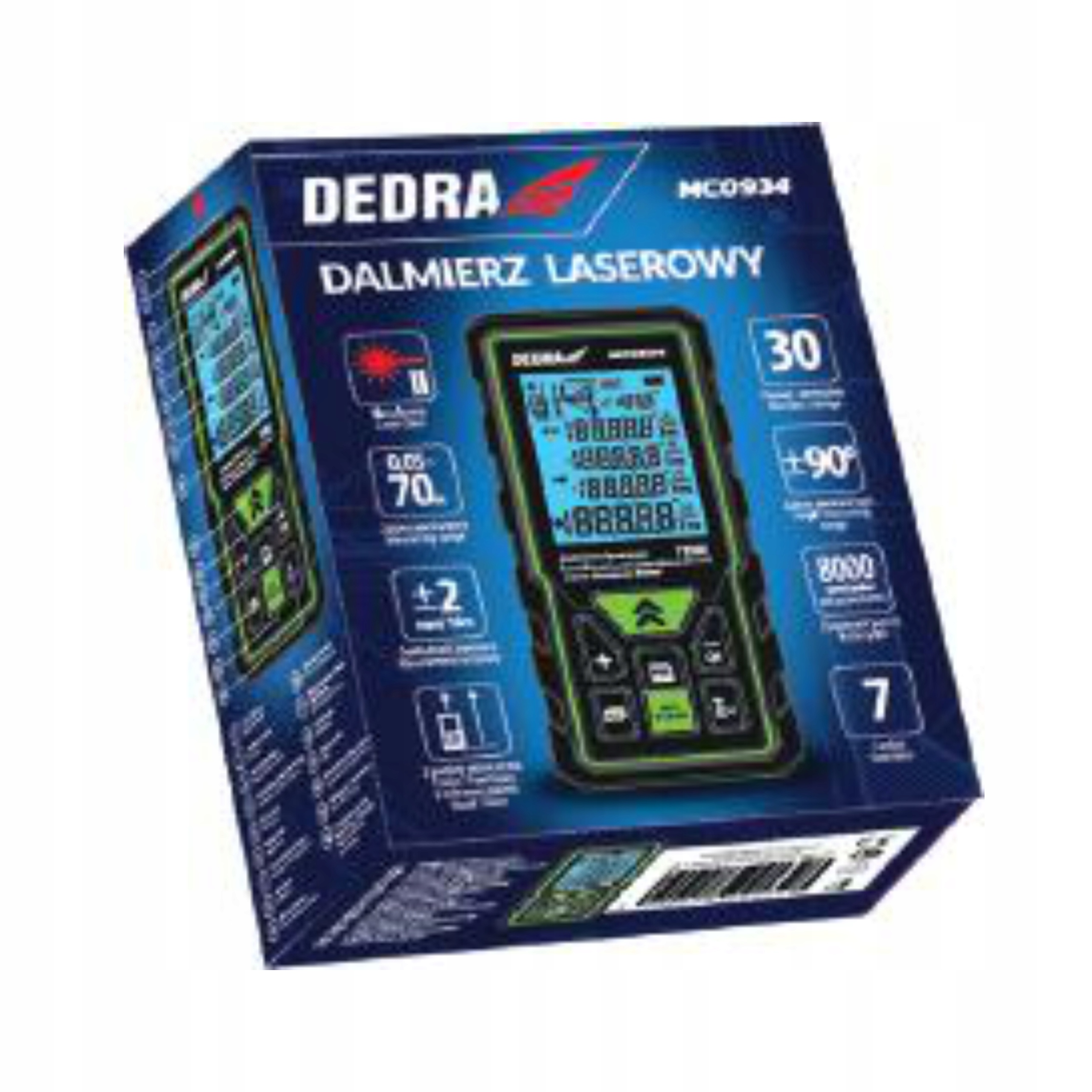 DEDRA DALMIERZ LASEROWY MIERNIK ODLEGŁOŚCI 100M