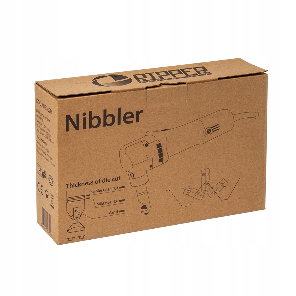 ELEKTRYCZNE NOŻYCE DO CIĘCIA BLACHY 1550W FALISTEJ TRAPEZOWEJ NIBBLER