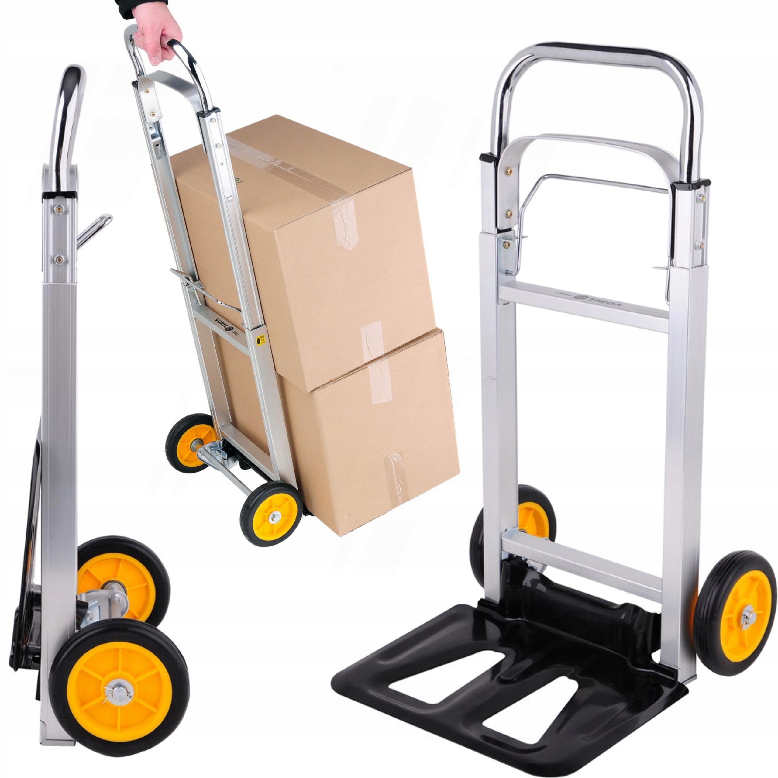 WÓZEK TRANSPORTOWY MŁYNARKA SKŁADANY ALU 90KG