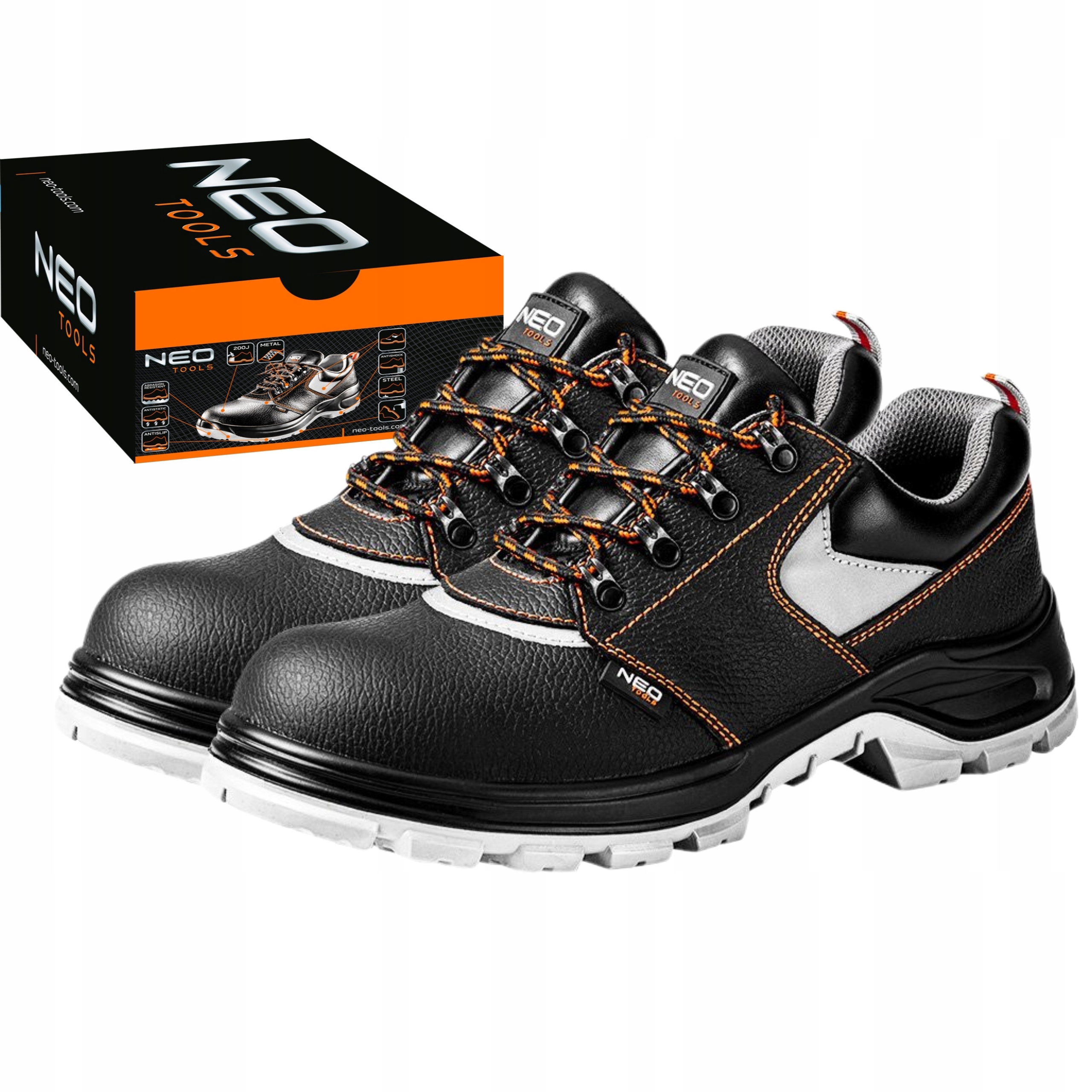 PÓŁBUTY BUTY ROBOCZE SKÓRZANE SRA 82-013 CZARNE WARSZTATOWE NEO r. 42