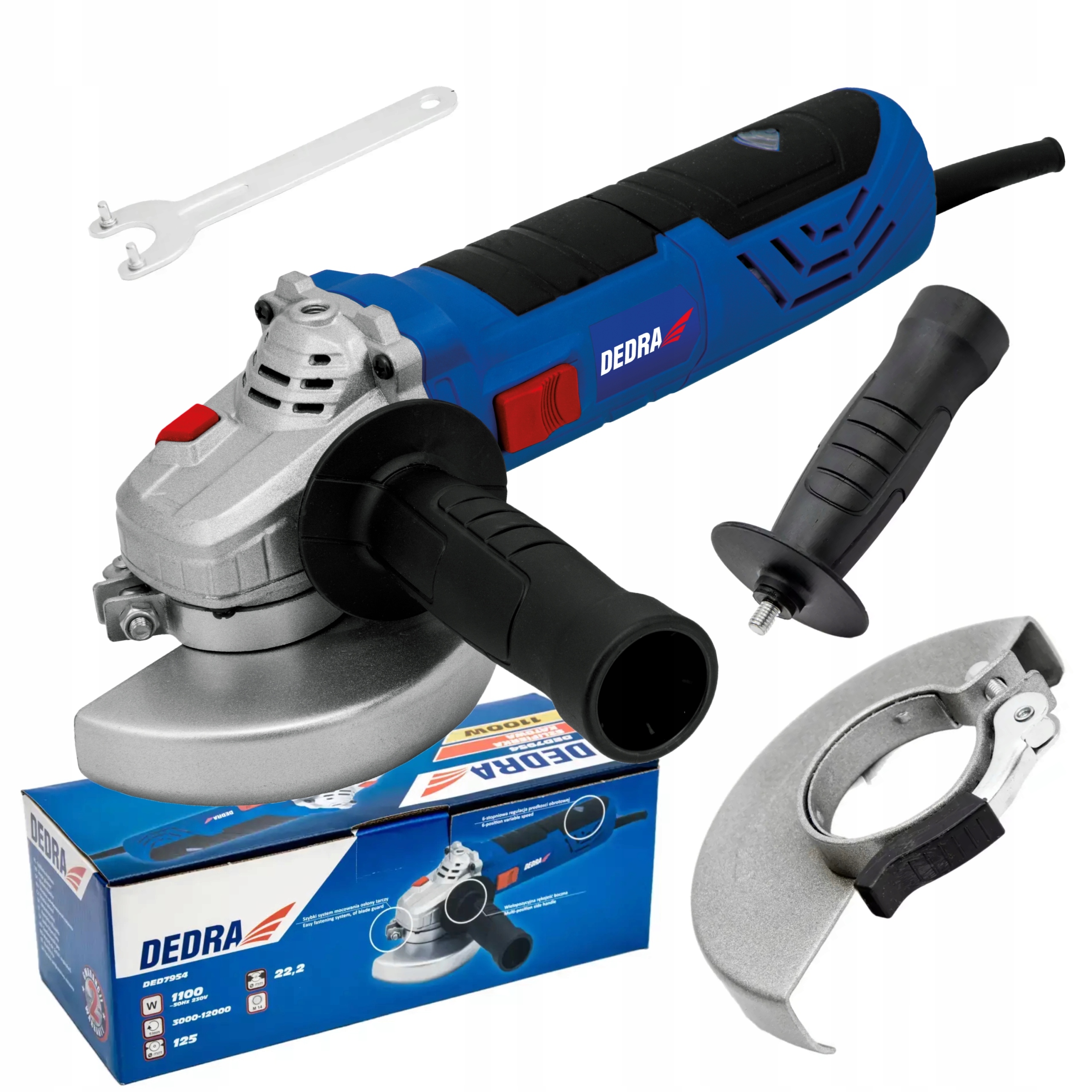 DEDRA SZLIFIERKA KĄTOWA POLERKA 125MM 1100W DIAX REGULACJA OBROTÓW DED7954