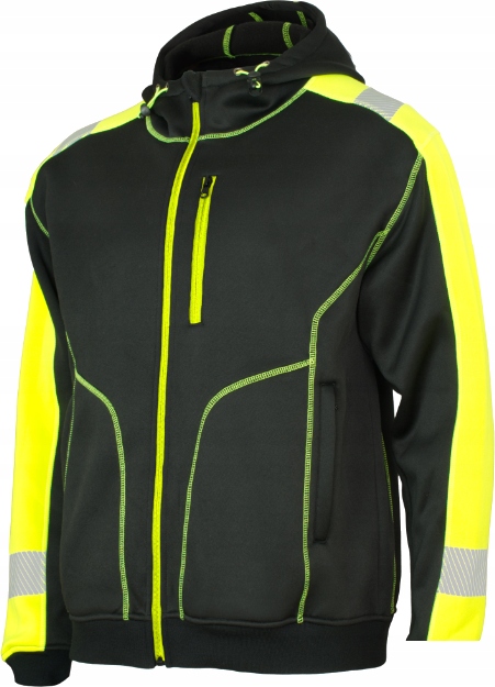 BLUZA ROBOCZA DZIANA OSTRZEGAWCZA Z KAPTUREM ODBLASKOWA CLASSWORK B/Y R.3XL