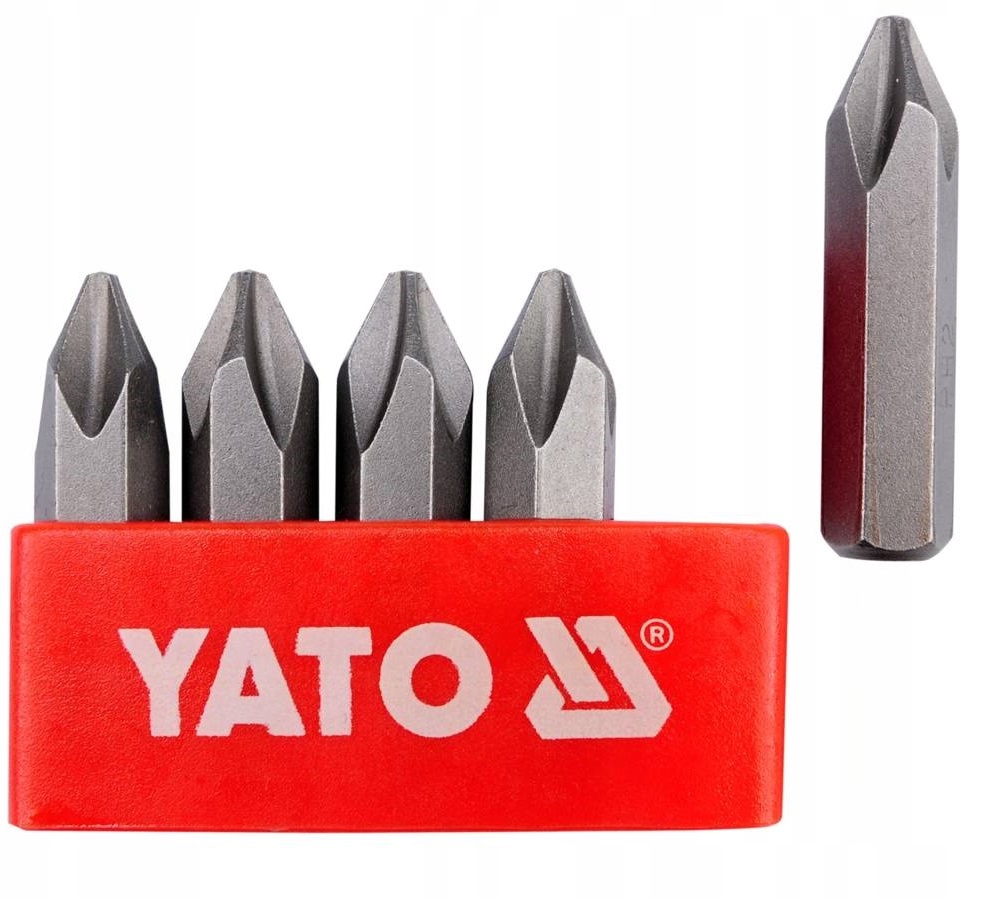 YATO KOMPLET ZESTAW BITÓW DO WKRĘTAKÓW UDAROWYCH HEX PH2 X 5 SZTUK YT-2810
