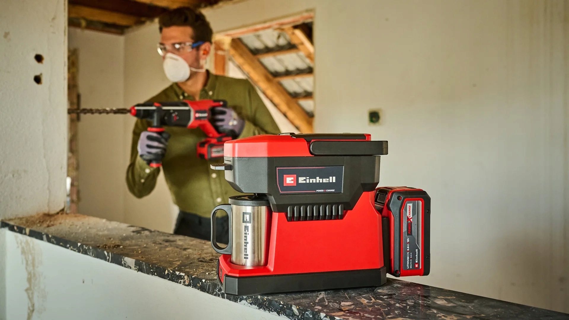 EINHELL EKSPRES DO KAWY 2w1 AKUMULATOROWY 18V +KUBEK TE-CF 18 Li-Solo