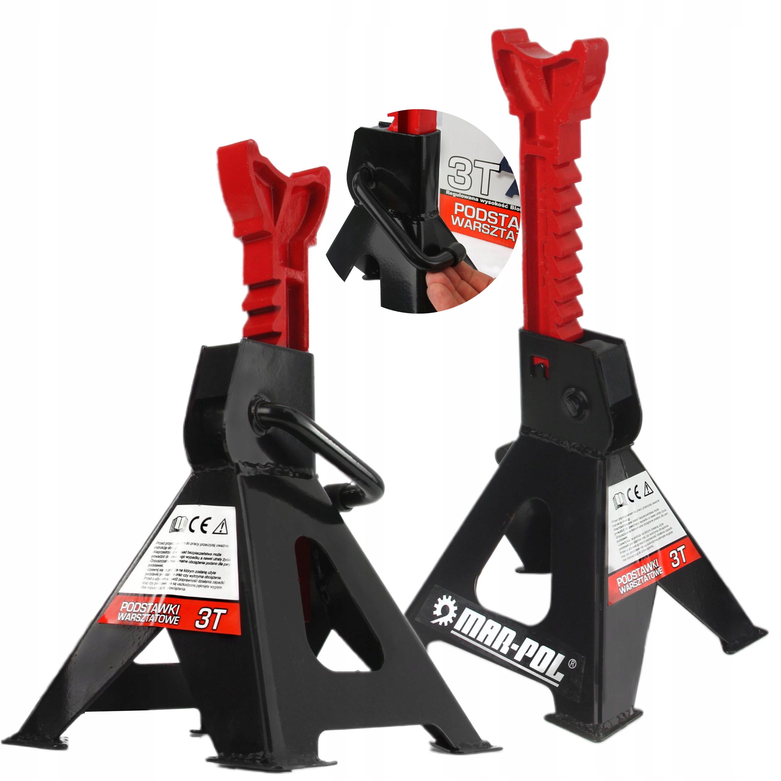 MAR-POL ZESTAW PODSTAWKI WARSZTATOWE MECHANICZNA BLOKADA 3T 27-41cm M80102