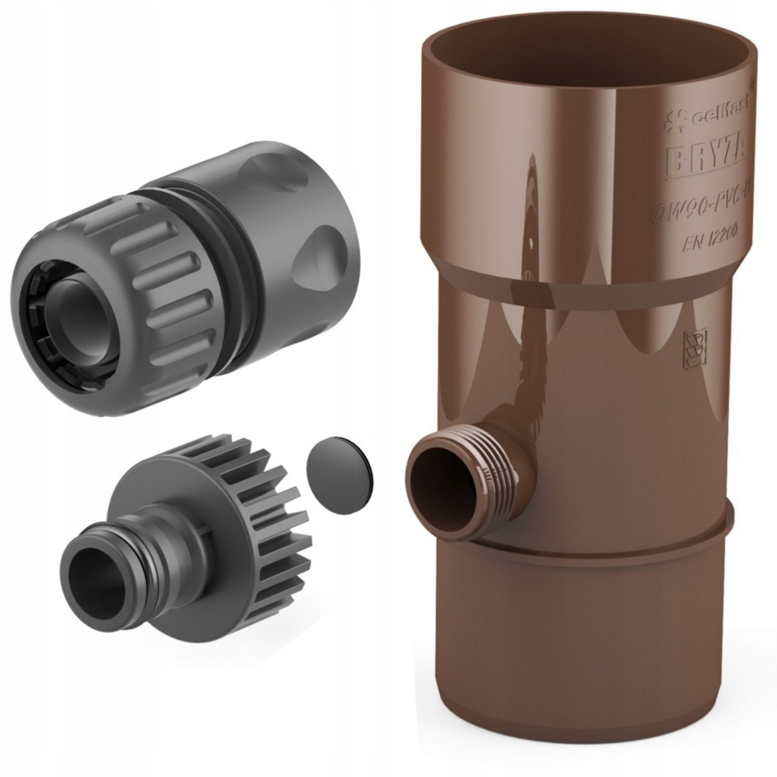 CELLFAST ODZYSKIWACZ WODY DESZCZOWEJ 110mm ŁAPACZ DESZCZÓWKI BRĄZOWY 63-202