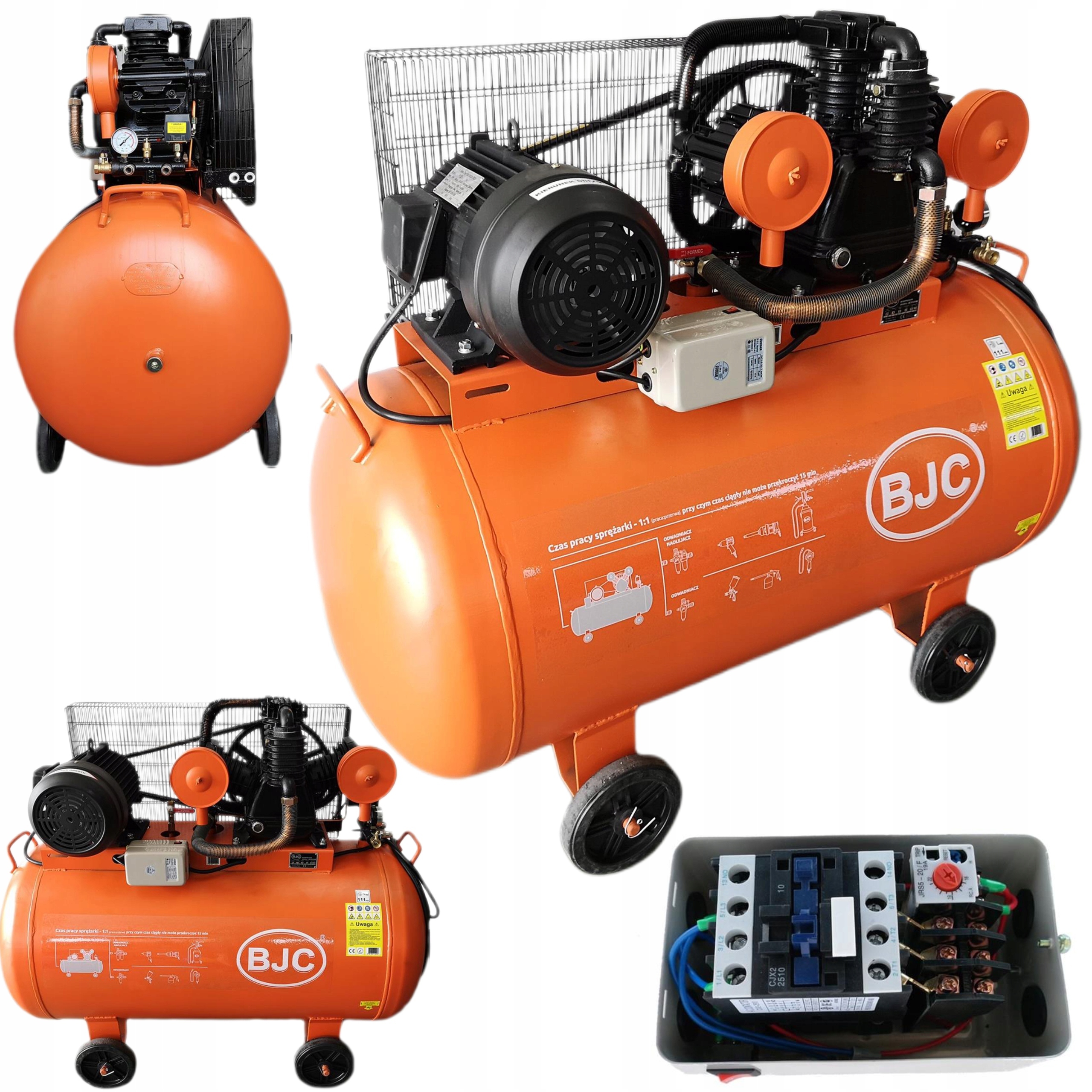 KOMPRESOR SPRĘŻARKA 7,5 kW 2 TŁOK 400V ZBIORNIK 350L W-0.9 12,5 BAR B88036