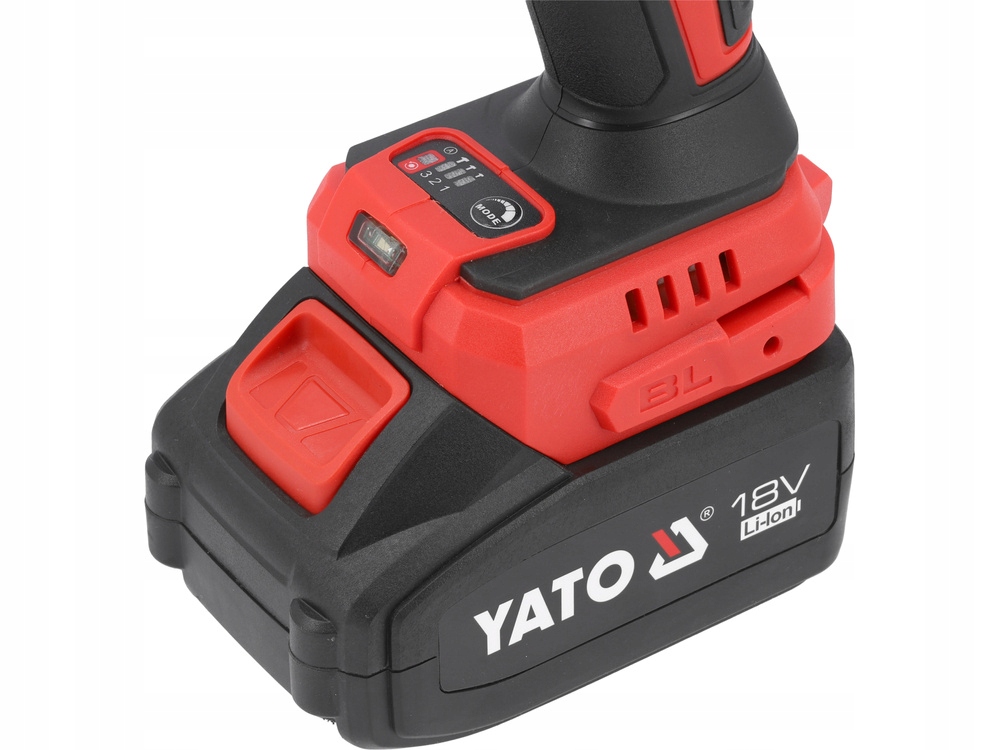 YATO KLUCZ UDAROWY BEZSZCZOTKOWY AKUMULATOROWY 18V 1/2'' 1200NM 4Ah ADAPTER