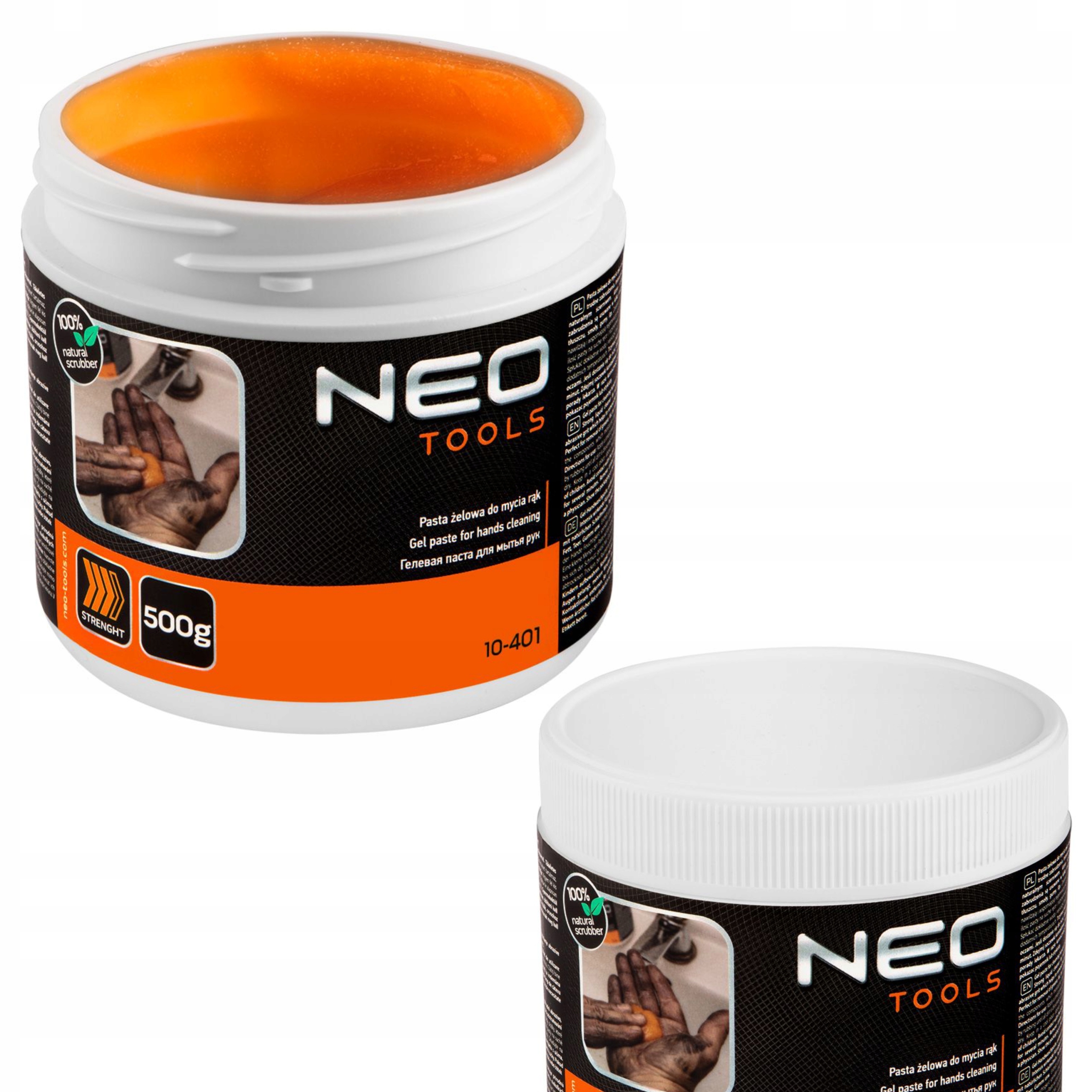 NEO PASTA ŻEL BHP MYCIA RĄK USUWANIA ZABRUDZEŃ 0,5KG POMARAŃCZOWA 10-401