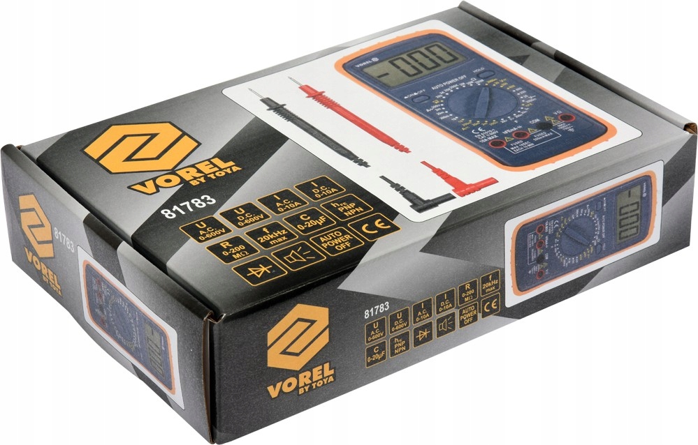 MULTIMETR MIERNIK CYFROWY UNIWERSALNY VOREL 81783
