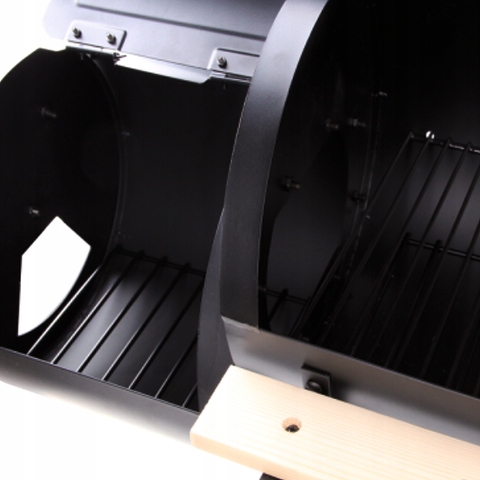 GRILL WĘGLOWY Z WĘDZARNIĄ RUSZT 60x30CM OGRODOWY KOMORA WĘDZENIA RUSZT KOŁA