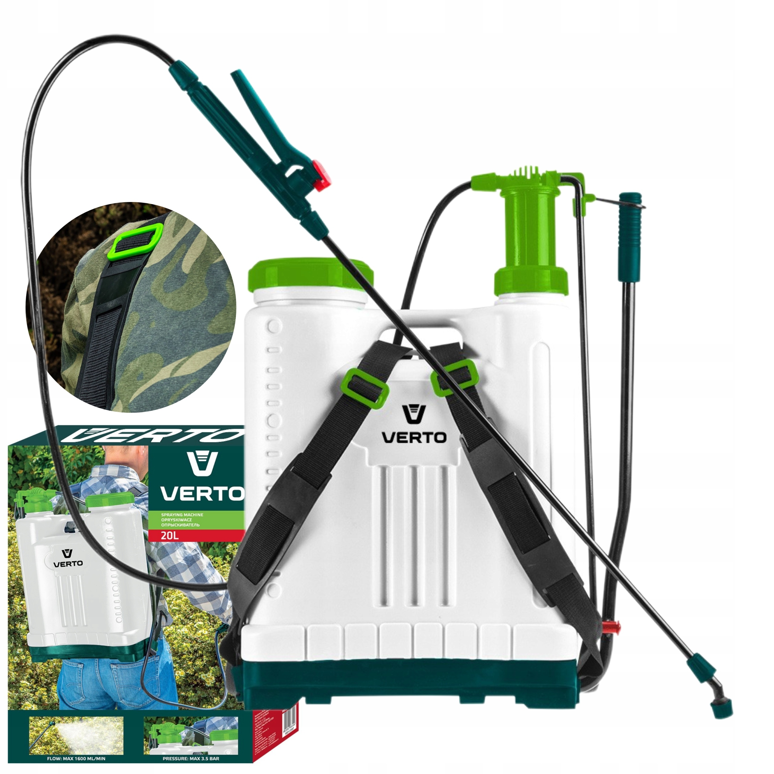 OPRYSKIWACZ CIŚNIENIOWY OGRODOWY RĘCZNY 3,5BAR 20L