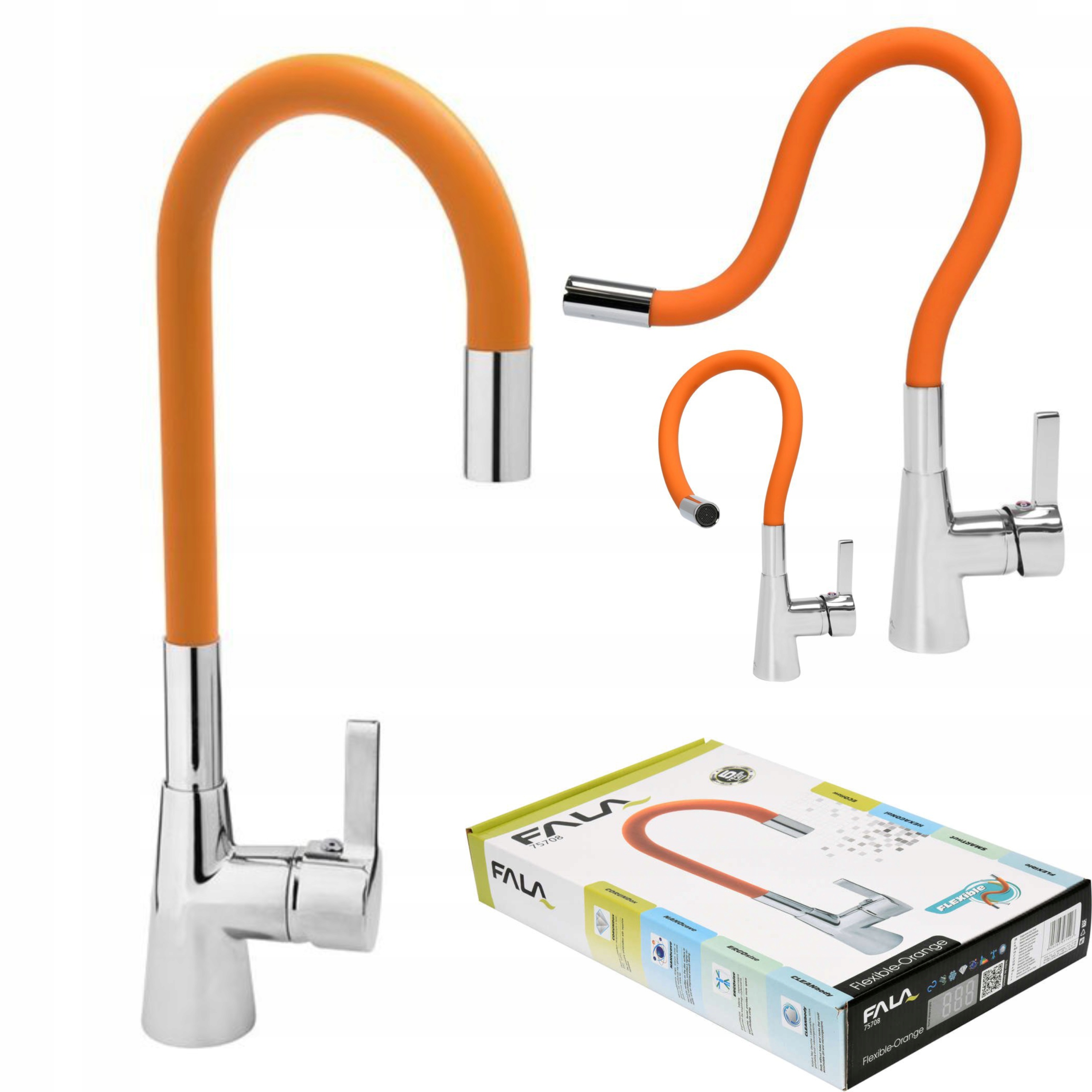 BATERIA ZLEWOZMYWAKOWA ELASTYCZNA WYLEWKA FLEXIBLE