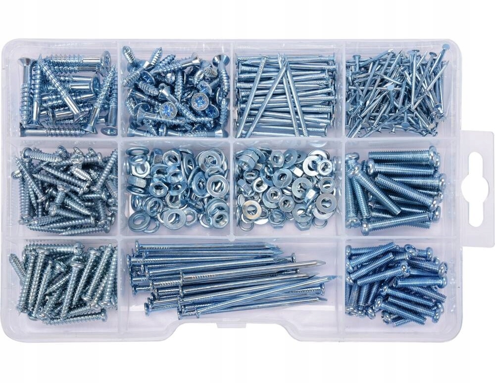 VOREL KOMPLET ZESTAW WKRĘTÓW GWOŹDZI WKRĘTY, GWOŹDZIE 580 SZTUK 24122