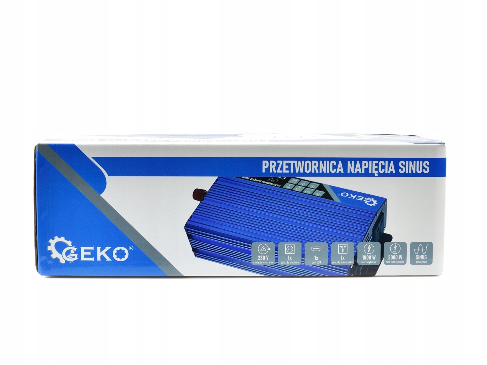 GEKO PRZETWORNICA NAPIĘC SINUS 12V/230V 1000/2000W