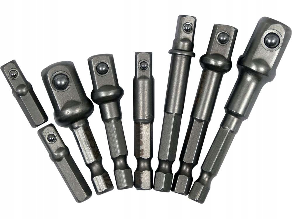 YATO ZESTAW ADAPTERÓW HEX DO NASADEK 8 SZTUK 1/2'' 3/8'' 1/4'' YT-04639