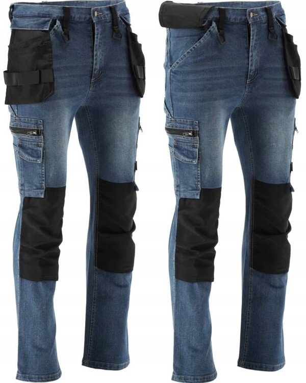 YATO SPODNIE ROBOCZE MONTERSKIE STRETCH JEANS DARK BLUE YT-79053 ROZM. L/XL