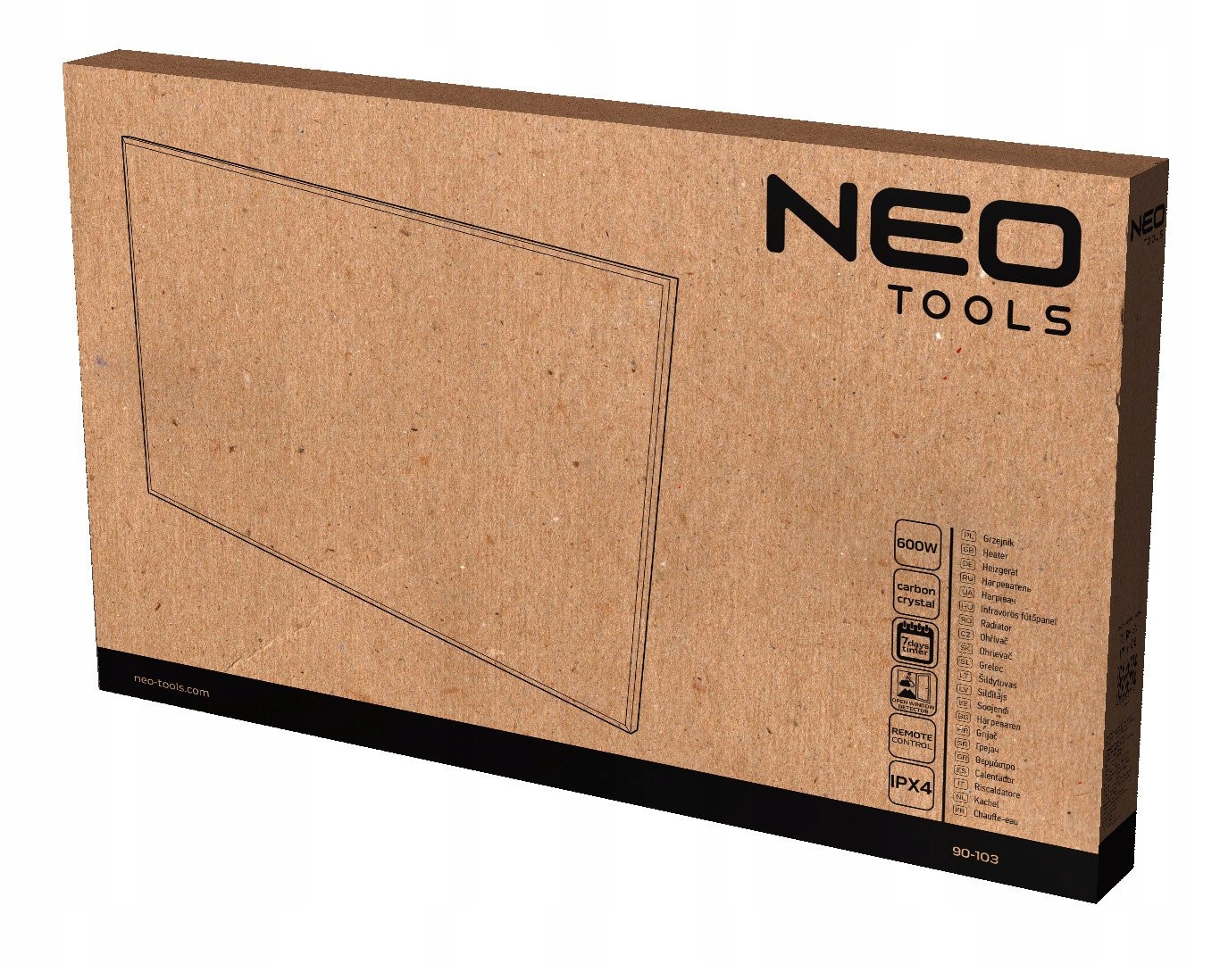 NEO PANEL GRZEWCZY NA PODCZERWIEŃ PROMIENNIK GRZEJNIK 600W 90-103 + PILOT